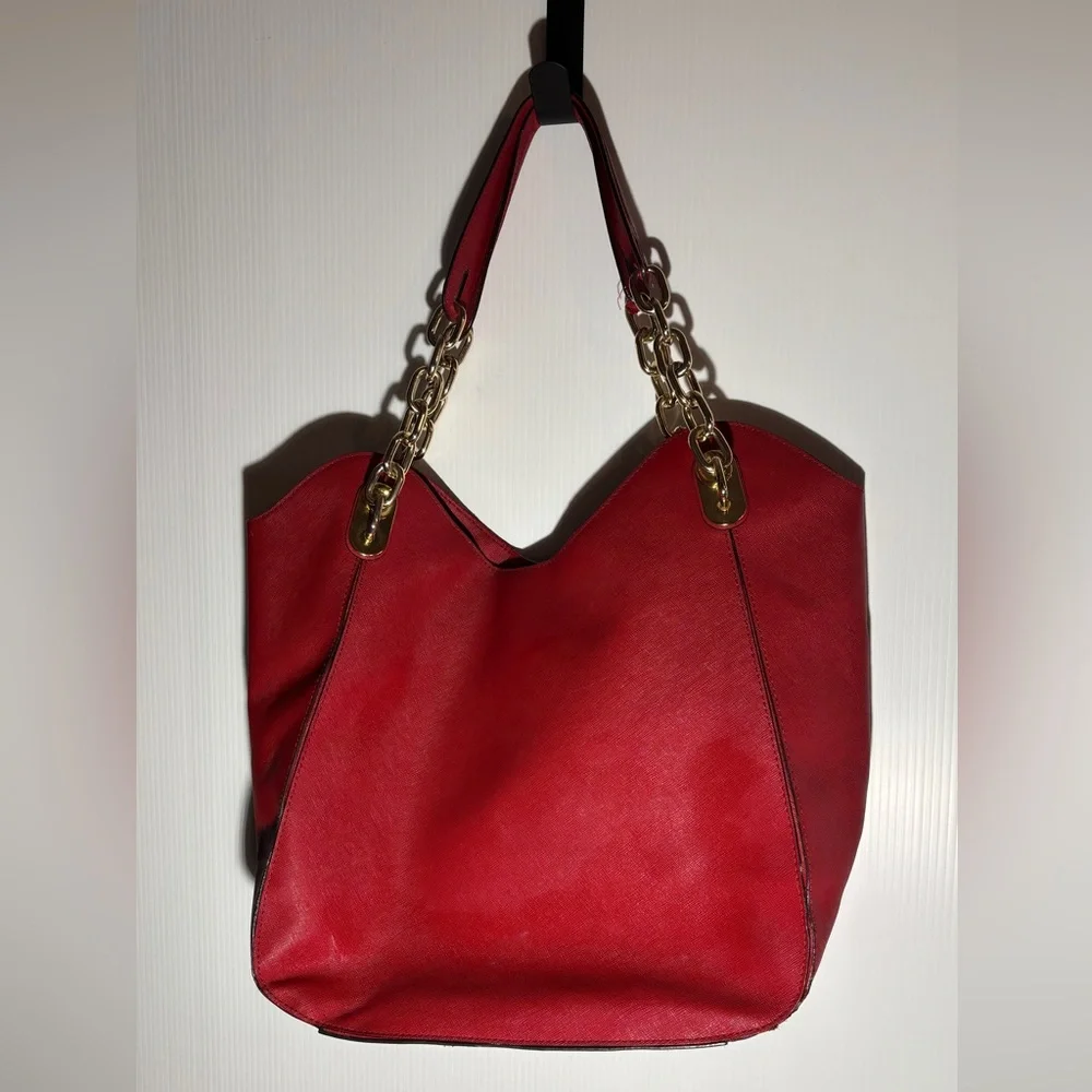Michael Kors Red Tote Bag